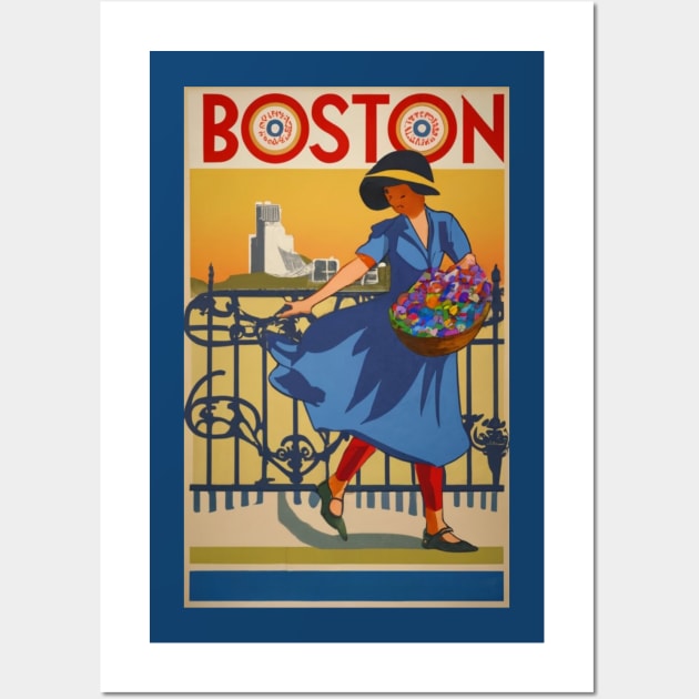 A Vintage Travel Art of Boston - Massachusetts - US Wall Art by goodoldvintage
